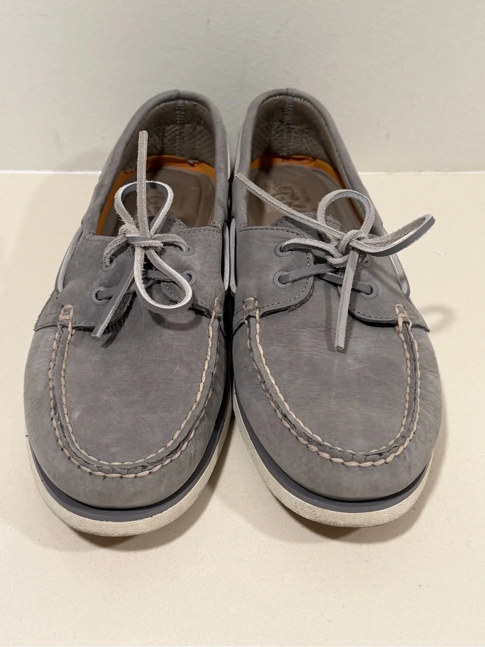 Sperry Gold Cup Men’s Size 12 Gray Leather Boat Shoes 2-Eye STS24499
